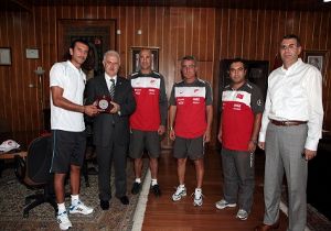 Milli kaleci Rüştü Erzurum'da